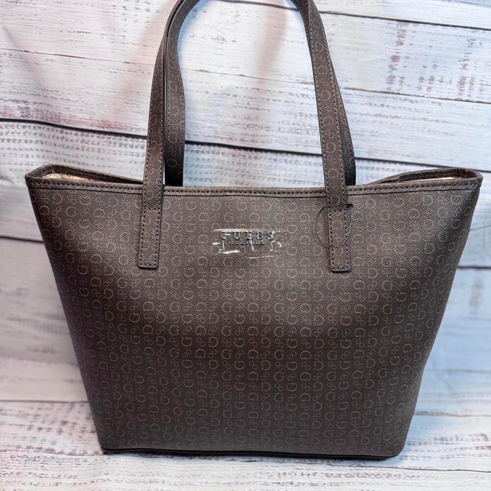 Guess brown tote bag with
